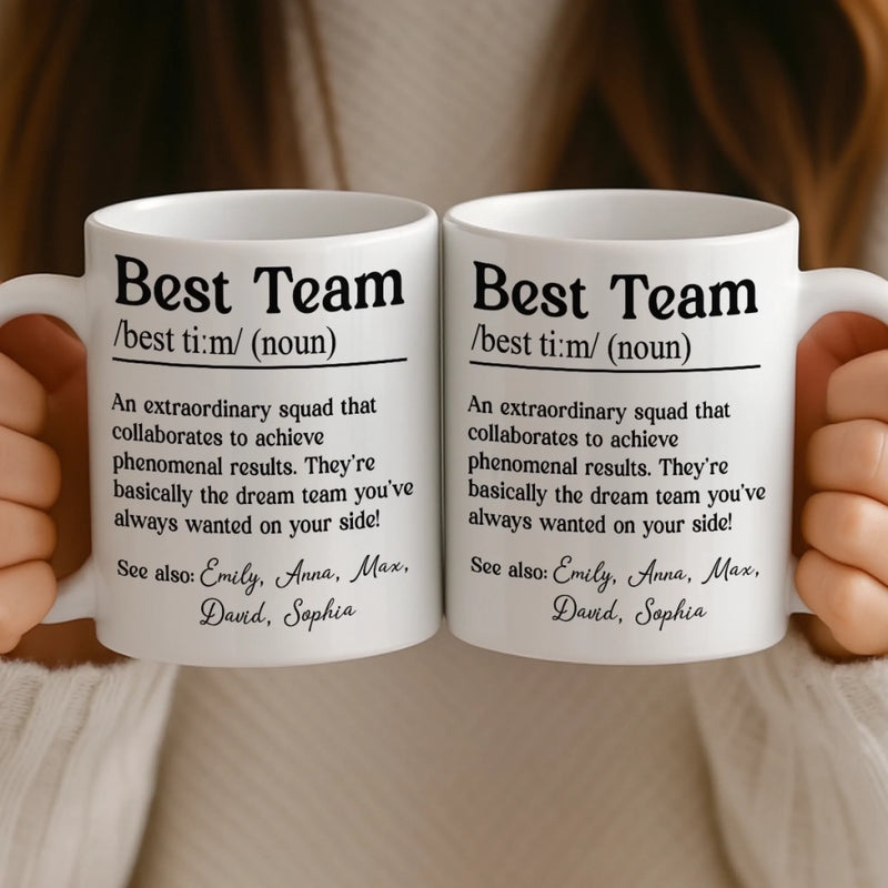 Custom Mug - Personalized Birthday Gifts For Coworker, Work Bestie - Dream Team