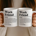 Custom Mug - Personalized Birthday Gifts For Coworker, Work Bestie - Work Friend