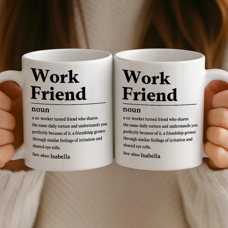Custom Mug - Personalized Birthday Gifts For Coworker, Work Bestie - Work Friend