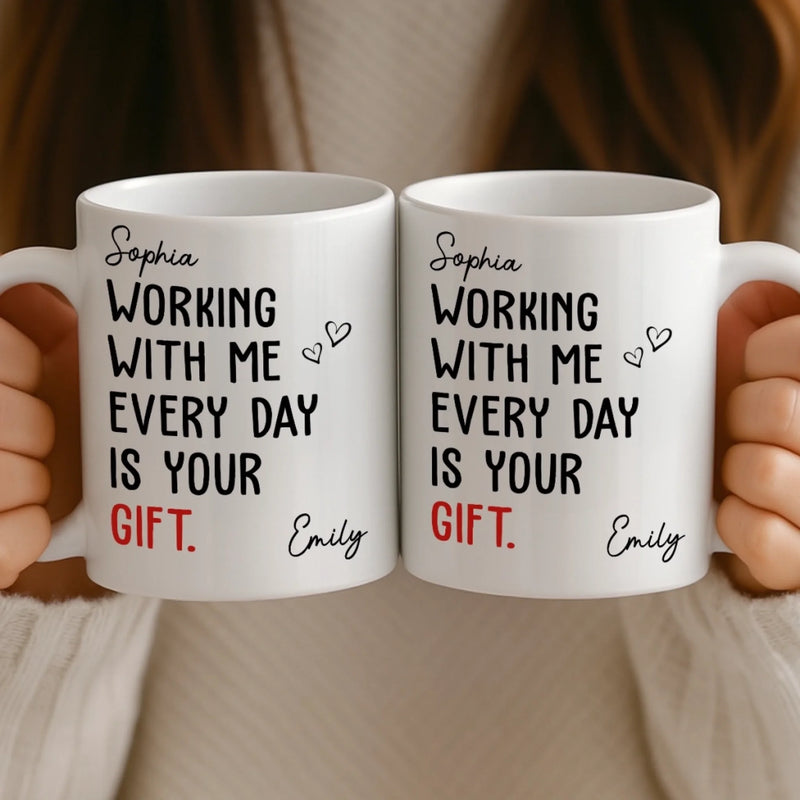 Custom Mug - Personalized Birthday Gifts For Coworker, Work Bestie - Turning Chaos Into Wins Daily