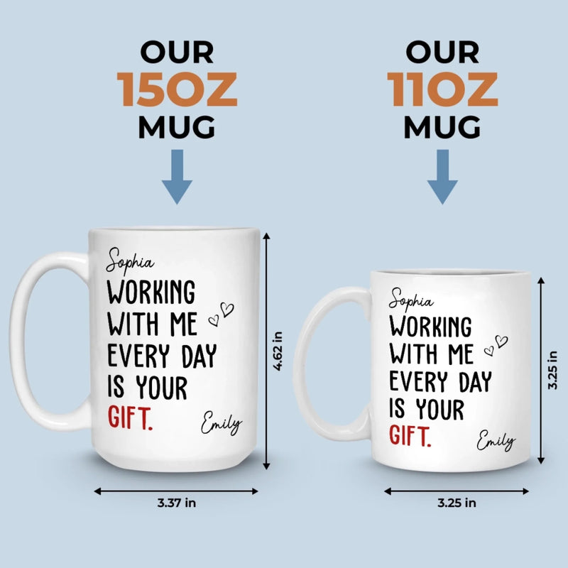 Custom Mug - Personalized Birthday Gifts For Coworker, Work Bestie - Turning Chaos Into Wins Daily