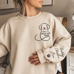 Custom Unisex Sweatshirt, Hoodie With Design On Sleeve -  Personalized Christmas Birthday Gifts For Dog Lovers, Dog Dad And Mom - My Emotional Support Squad