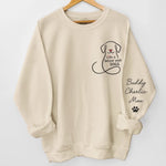 Custom Unisex Sweatshirt, Hoodie With Design On Sleeve -  Personalized Christmas Birthday Gifts For Dog Lovers, Dog Dad And Mom - My Emotional Support Squad