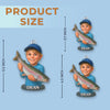 Custom Photo Acrylic Ornament - Personalized Christmas Birthday Fishing Gifts For Fisherman - Little Fisherboy Casting Big Joy