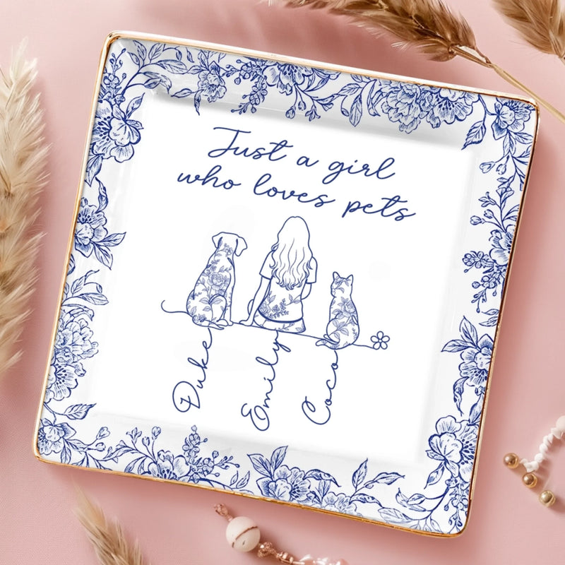 Custom Full-Print Jewelry Dish - Personalized Birthday Gifts For Dog Cat Lovers, Dog Dad And Mom, Cat Owners - Living A Life Wrapped In Pet Love