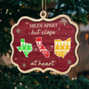 Custom Long Distance Wood Ornament - Personalized Christmas Birthday Gifts For Mom, Dad, Brother, Sister, Kids - Christmas Blessings From Afar