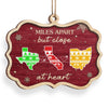 Custom Long Distance Wood Ornament - Personalized Christmas Birthday Gifts For Mom, Dad, Brother, Sister, Kids - Christmas Blessings From Afar