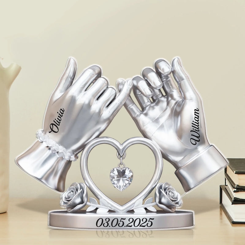 Custom Acrylic Plaque - Personalized Anniversary Wedding Gifts For Husband And Wife, Him And Her - Our Forever Love Story
