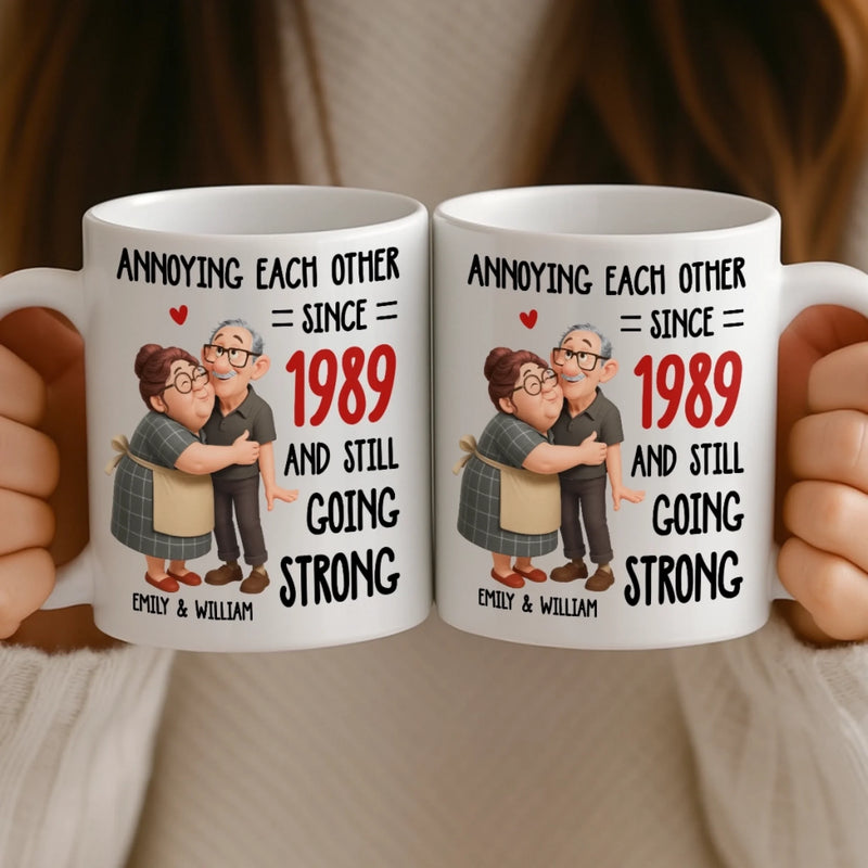 Custom Mug - Personalized Anniversary Wedding Gifts For Husband And Wife, Him And Her - Two Hearts One Journey