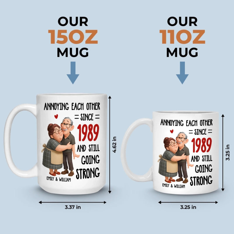 Custom Mug - Personalized Anniversary Wedding Gifts For Husband And Wife, Him And Her - Two Hearts One Journey