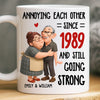 Custom Mug - Personalized Anniversary Wedding Gifts For Husband And Wife, Him And Her - Two Hearts One Journey