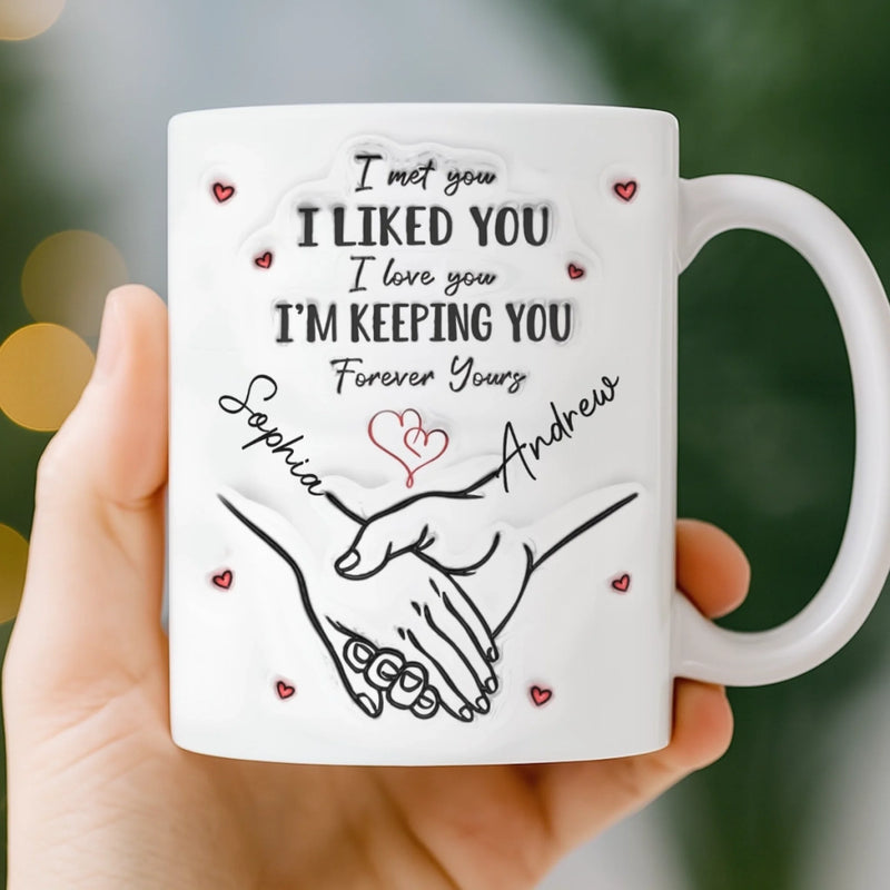 Custom 3D Inflated Effect Printed Mug - Personalized Anniversary Wedding Gifts For Husband And Wife, Him And Her - Always You, Always My Choice