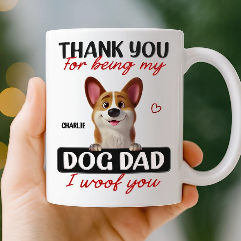 Custom Mug - Personalized Birthday Gifts For Dog Lovers, Dog Dad And Mom - Happy Pup, Happy Life