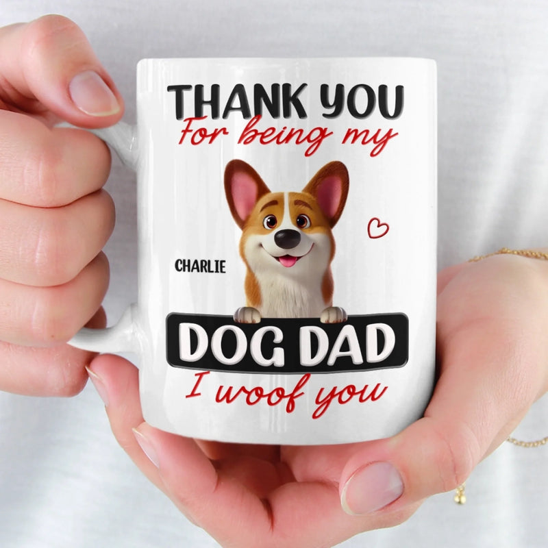 Custom Mug - Personalized Birthday Gifts For Dog Lovers, Dog Dad And Mom - Happy Pup, Happy Life