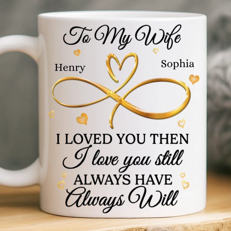 Custom Mug - Personalized Anniversary Wedding Gifts For Husband And Wife, Him And Her - Love You Then, Love You Now