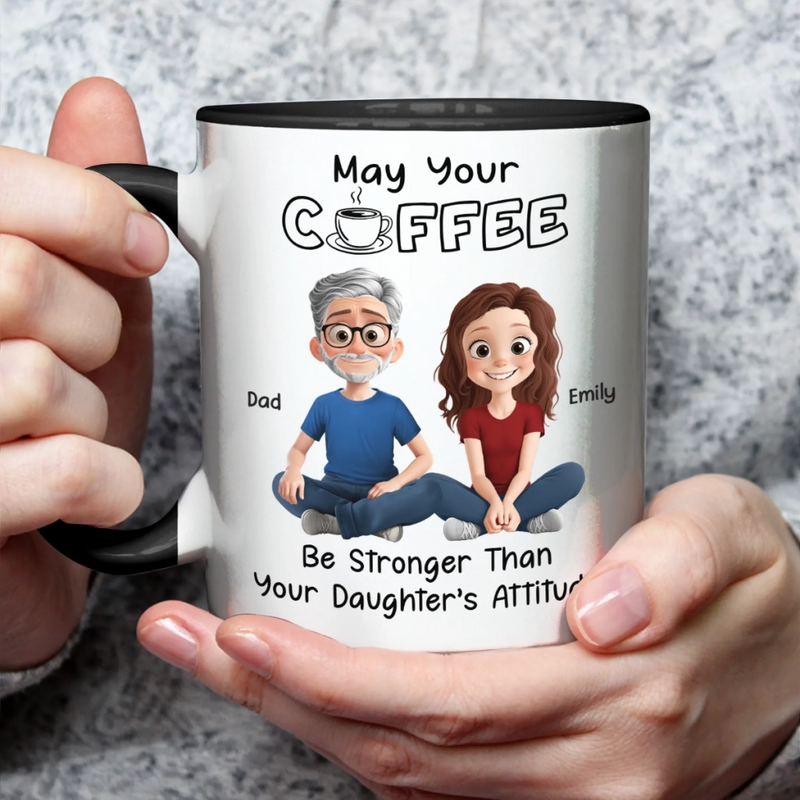 Custom Accent Mug - Personalized Birthday Gifts For Mom, Dad, Daughter, Son - Grateful For You Always