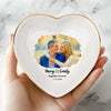 Custom Photo Jewelry Dish - Personalized Anniversary Wedding Gifts For Husband And Wife, Him And Her - Growing Love Through Every Season
