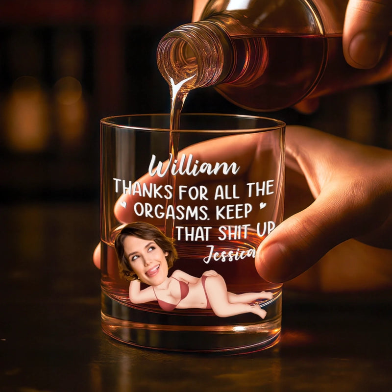 Custom Photo Whiskey Glass - Personalized Anniversary Wedding Gifts For Husband And Wife, Him And Her - Better Together Every Single Day