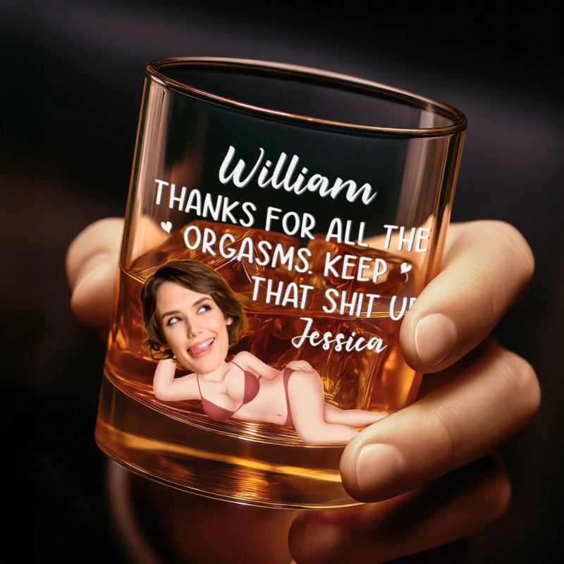 Custom Photo Whiskey Glass - Personalized Anniversary Wedding Gifts For Husband And Wife, Him And Her - Better Together Every Single Day