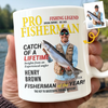 Custom Photo Mug - Personalized Birthday Gifts For Fisherman - Hooked On A Good Day