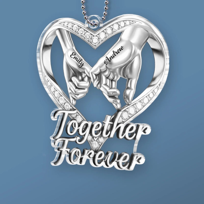 Custom Acrylic Car Ornament - Personalized Anniversary Wedding Gifts For Husband And Wife, Him And Her - You Make My World Soft