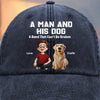 Custom Vintage Washed Denim Baseball Cap - Personalized Christmas Birthday Gifts For Dog Lovers, Dog Dad And Mom - Fetch Expert