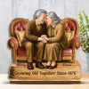 Custom 2-Layered Wooden Plaque - Personalized Anniversary Wedding Gifts For Husband And Wife, Him And Her - Life Feels Lighter With You