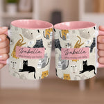Custom Name Crazy Cat Lady Gifts for Women - Personalized Accent Mugs