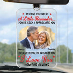 Custom Photo Acrylic Car Ornament - Personalized Anniversary Wedding Gifts For Husband And Wife, Him And Her - Driving Through Life With You