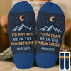 Custom Crew Socks - Personalized Birthday Camping Gifts For Campers - Seek The Journey, Not The Destination