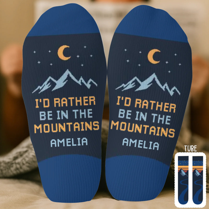 Custom Crew Socks - Personalized Birthday Camping Gifts For Campers - Seek The Journey, Not The Destination