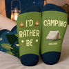 Custom Crew Socks - Personalized Birthday Camping Gifts For Campers - Camp Vibes Only