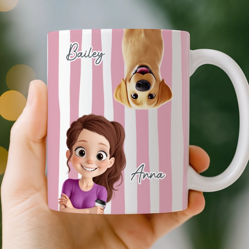 Custom Mug - Personalized Christmas Birthday Gifts For Dog Cat Lovers, Dog Dad And Mom, Cat Owners - Love And Fur Everywhere