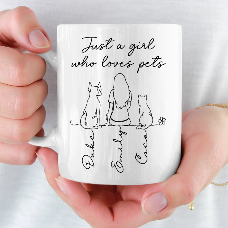 Custom Mug - Personalized Birthday Gifts For Dog Cat Lovers, Dog Dad And Mom, Cat Owners - My Pets My Happiness