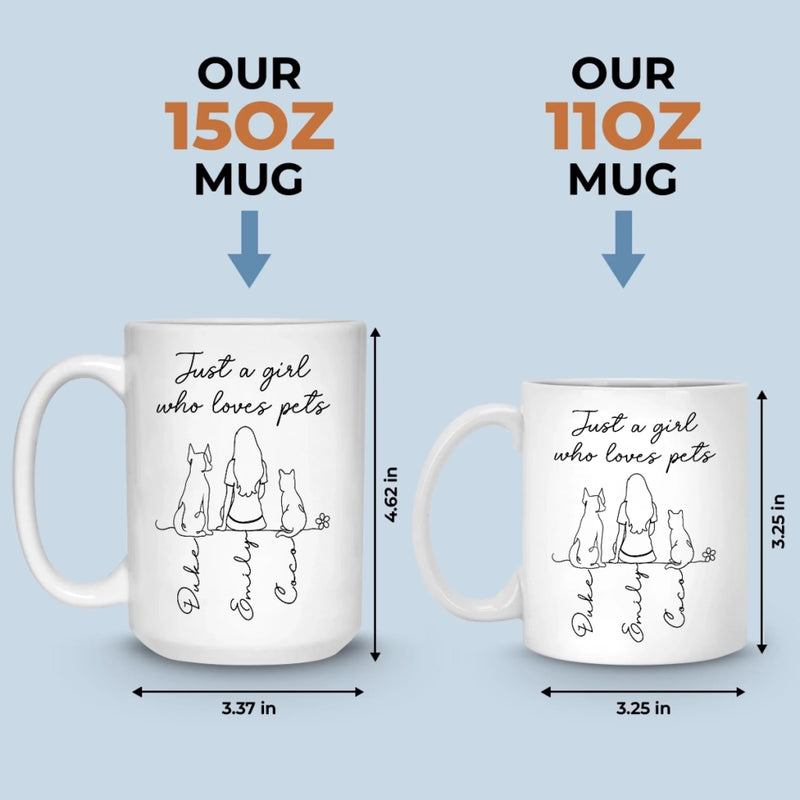 Custom Mug - Personalized Birthday Gifts For Dog Cat Lovers, Dog Dad And Mom, Cat Owners - My Pets My Happiness