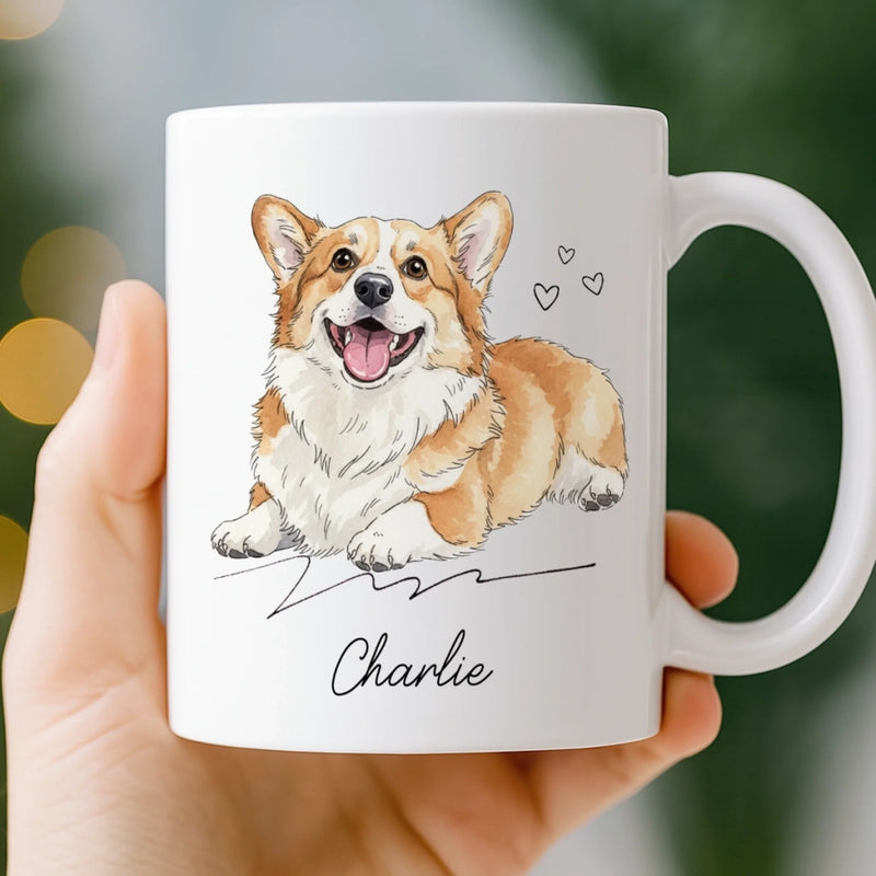 Custom Photo Mug - Personalized Christmas Birthday Gifts For Dog Cat Lovers, Dog Dad And Mom, Cat Owners - Dog Hair Is My Glitter