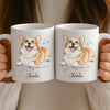 Custom Photo Mug - Personalized Christmas Birthday Gifts For Dog Cat Lovers, Dog Dad And Mom, Cat Owners - Dog Hair Is My Glitter