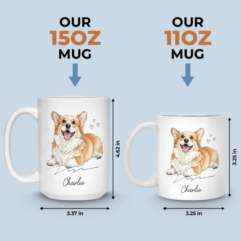 Custom Photo Mug - Personalized Christmas Birthday Gifts For Dog Cat Lovers, Dog Dad And Mom, Cat Owners - Dog Hair Is My Glitter