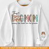 Dog Mom Wears Her Heart On Her Sleeve - Dog Personalized Custom Unisex Sweatshirt With Design On Sleeve - Gift For Pet Owners, Pet Lovers