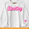Friends Are The Siblings God Never Gave Us - Bestie Personalized Custom Unisex Sweatshirt With Design On Sleeve - Gift For Best Friends, BFF, Sisters