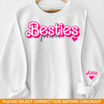 Friends Are The Siblings God Never Gave Us - Bestie Personalized Custom Unisex Sweatshirt With Design On Sleeve - Gift For Best Friends, BFF, Sisters