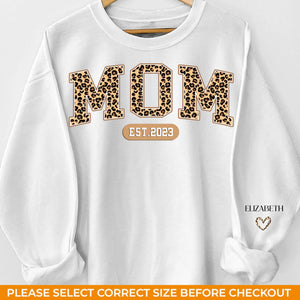 Home Is Wherever Mom Is - Family Personalized Custom Unisex Sweatshirt With Design On Sleeve - Gift For Mom, Grandma