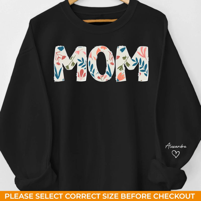 Home Is Wherever Grandma Is - Family Personalized Custom Unisex Sweatshirt With Design On Sleeve - Gift For Mom, Grandma
