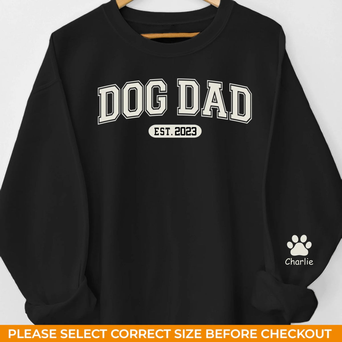 Work Hard To Be A Sexy Dad - Dog & Cat Personalized Custom Unisex Sweatshirt With Design On Sleeve - Gift For Pet Owners, Pet Lovers
