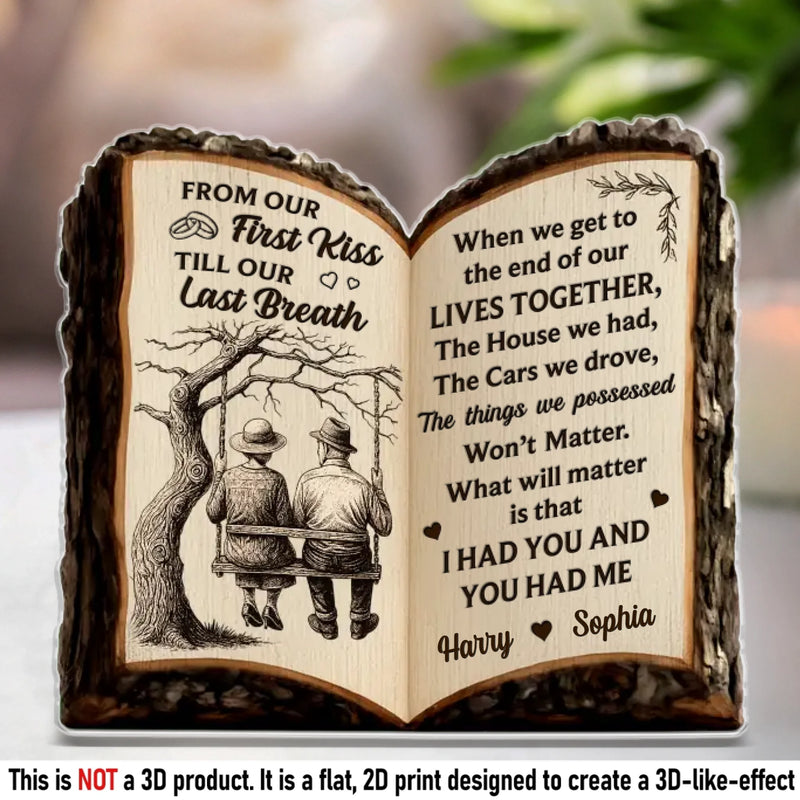 Custom Acrylic Plaque - Personalized Anniversary Wedding Gifts For Husband And Wife, Him And Her - The Story Of Us