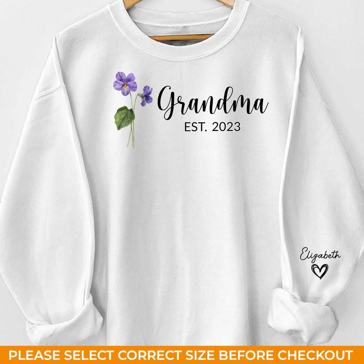 Grandma Plants The Seeds Of Love That Bloom Forever - Family Personalized Custom Unisex Sweatshirt With Design On Sleeve - Gift For Mom, Grandma