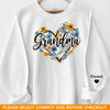 Grandma, We Love You With All Our Hearts - Family Personalized Custom Unisex Sweatshirt With Design On Sleeve - Gift For Mom, Grandma