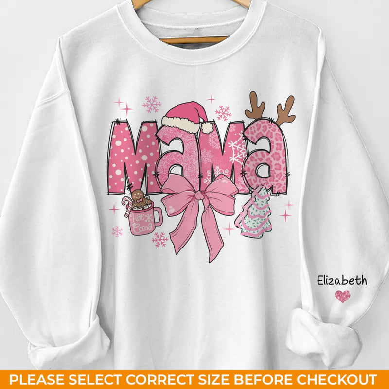 Grandkids Are The Sunshine In Grandma’s Day - Family Personalized Custom Unisex Sweatshirt With Design On Sleeve - Christmas Gift For Mom, Grandma