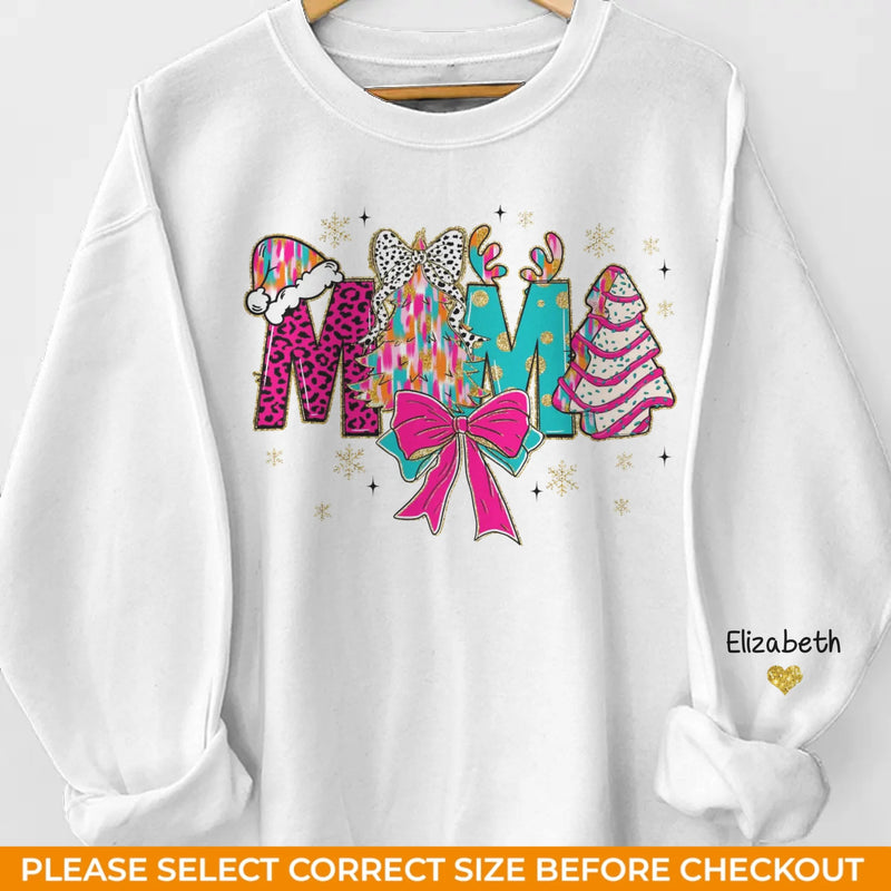 Nothing Shines Brighter Than A Grandmother’s Love - Family Personalized Custom Unisex Sweatshirt With Design On Sleeve - Christmas Gift For Mom, Grandma