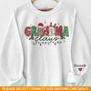 Grandma’s Love Fills Christmas With Joy - Family Personalized Custom Unisex Sweatshirt With Design On Sleeve - Christmas Gift For Mom, Grandma